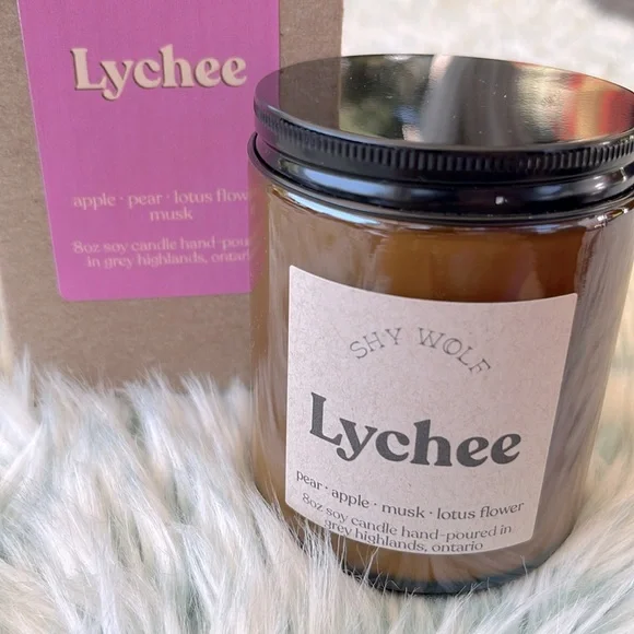 NWOT 🇨🇦 Shy Wolf candles, Lychee Scented Soy Candle - Picture 5 of 6
